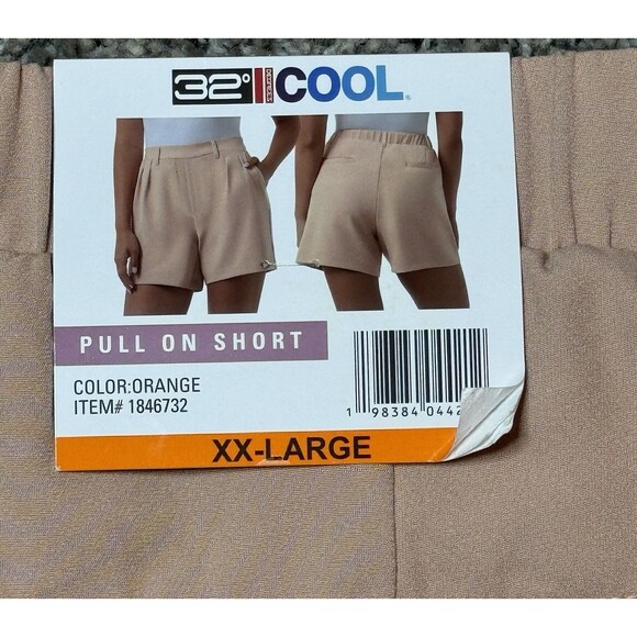 NWT 32 Degrees Cool Women's Pull On Pleated Shorts PLUS SIZE XXL - Picture 9 of 12